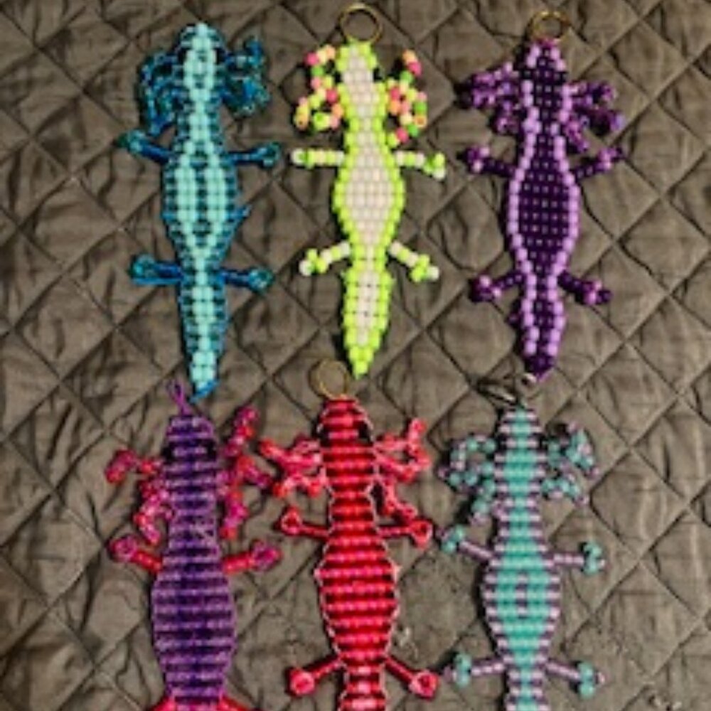 beaded keychain or bag charm